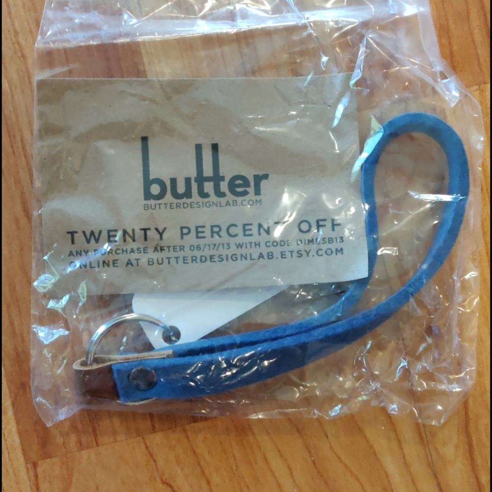 NWT Felt wristlet keychain